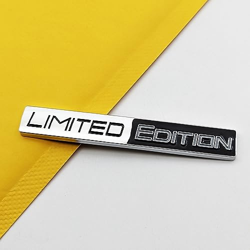 Édition Limitée Emblème de voiture Lettres en métal Sport Racing Insigne Coupé Autocollant Accessoires (Argent Noir)