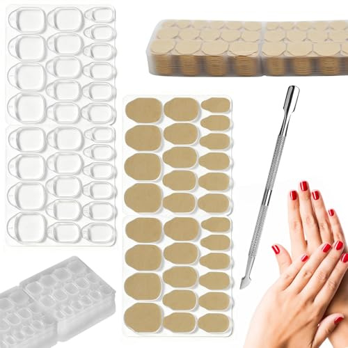 1200 pezzi di colla per unghie finte, linguette adesive per unghie finte con lima per unghie, 80 fogli in 15 misure, gel adesivo traspirante bifacciale | Adesivi facili da applicare, regalo per gli