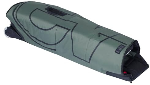 EVOC BIKE BAG bolsa de transporte ligera para bicicletas (maleta con ruedas para bicicletas de carretera, gravel, XC, FR, enduro, DH, ≤29; distancia máxima entre ejes 126 cm), Dark Olive
