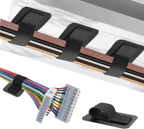 Support de câbles, organiseur de câbles, gestion des câbles, serre-câbles réutilisables, auto-adhésifs, pour bureau, table de chevet, câbles de charge