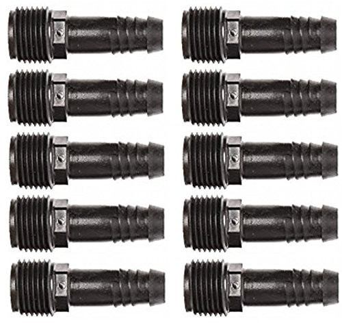 Rain Bird SBE-050 Winkelstück mit Außengewinde 1/2, 10 Stück, Schlauchanschluss 16 mm für SPX Flex, Gartenbewässerung (SBA-050-1/2)