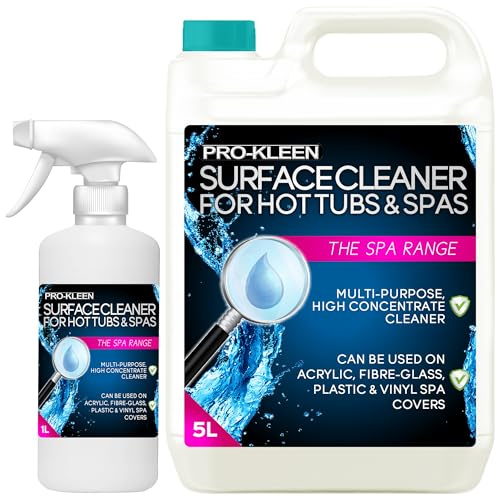 Pro-Kleen Hot Tub & Spa Surface Cleaner Spray - Removes Dirt, Oil & Grease - Suitable for Gold Plate, Brass, Plastic, Acrylic & Fibreglass. (6 Litres)