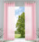 2er-Pack Gardinen Transparent Vorhang Set Wohnzimmer Voile Schlaufenschal mit Bleibandabschluß HxB 175x140 cm Hellrosa, 61000CN