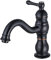 BOAOTX Wasserhahn Bad Schwarz Retro, Waschtischarmatur 360° Schwenkbar, Waschbeckenarmatur Badarmatur Einhebel Mischbatterie aus Messing für Badezimmer