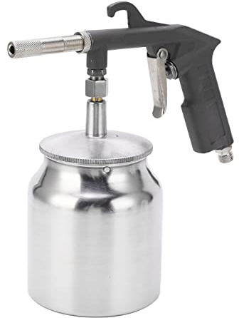 Portable Handheld Sandblaster, PS-6R Aluminium Alloy Sandblasting Gun Air Sand Machine Blasting Spray Gun Tool Set with Nozzle Pot for Spraying Cleaning Polishing