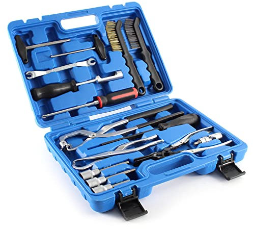 XPOtool Bremstrommel Werkzeug Satz 15-TLG, Reinigung und Austausch für Trommelbremsen und Scheibenbremsen, Werkstatt Montage