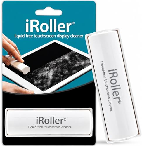 iRoller - Pulitore per schermo di iRoller – non c'è bisogno di spray o salviettine – senza liquidi – lavabile e riutilizzabile – Pulitore schermo del telefono ideale per iPhone, laptop, computer