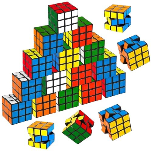 Mini cubo magico, 20 pezzi 3 x 3 cubi magici, ideale per bambini e adulti, perfetto come gioco da viaggio, regalo di compleanno o giocattolo educativo, favorisce la creatività e il pensiero logico