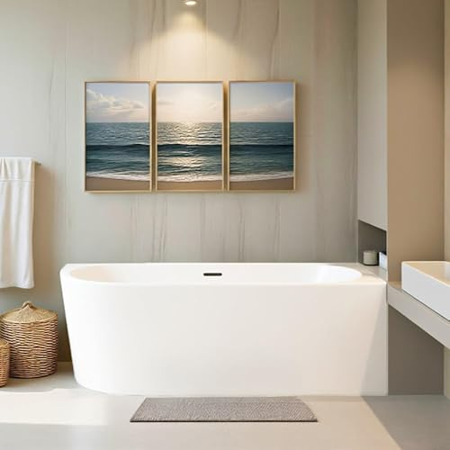 BADLAND Freistehende Eckbadewannne Badewanne Exclusive Acryl ALVA 170x80 Rechts Acryl mit Ablauf Klick-Klack