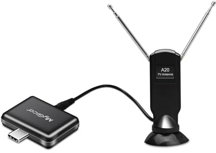 MyGica - Tarjeta sintonizadora de TV USB tipo C, ver la televisión digital ATSC en cualquier lugar, receptor de TV HD Freeview, adaptador inalámbrico HDTV Stick sintonizador recast, antena de TV USB