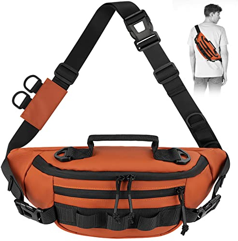 THKFISH Fishing Waist Pack, Fishing Tackle Bag Waterproof Fanny Pack for Women & Men Portable Sling Bag
