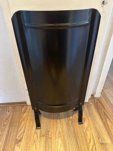 Ofenschirm mit Füßen schwarz Hitzeschild 91 x 46 cm modern glatt NEU