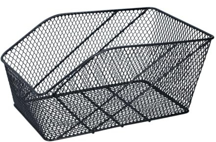 Dunlop Fahrradkorb - 13 Liter - Fahrrad Hinten - inkl. Reifenhalterung - Befestigung ohne Werkzeug - Metall - Schwarz