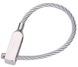 TROIKA Schlüsselanhänger LOOP Schlüsselhalter supersicher superminimalistisch, hochqualitativer Schlüsselringdraht Edelstahl keyring mit Schraubsicherung, süsse Geschenkverpackung Original