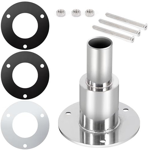 QIMEI-SHOP Durch Rumpf Auspuff Hautanpassung Edelstahl 316 Dieselheizung Standheizung Auspuffrohr für 24mm Abgasschlauch Boot LKW Auto Gerade