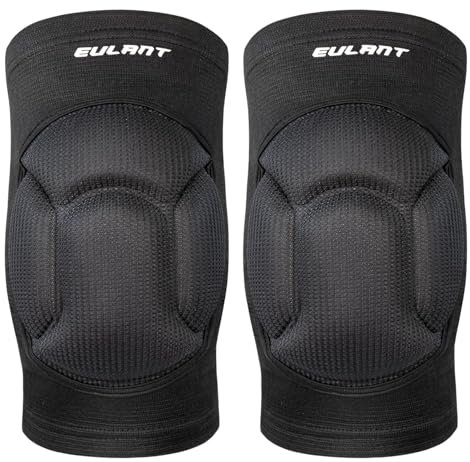 EULANT Knieschoner, Flexy Knieschützer (1 Paar), Knieprotektor für Volleyball Basketball Handball Fußball Mountainbiken Kampfsport Dance Wrestling Joggen Laufen Ski Muay Thai Arbeit,M