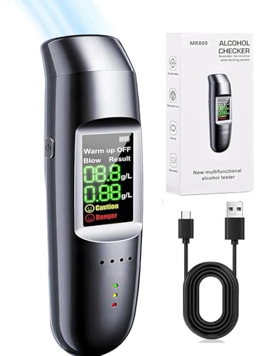 Sicomne Elektronisk etylotestare, NF-godkänd elektronisk tylotestare digital alkoholtestare alkoholtestare med LCD-display, röstspridning alkohometer