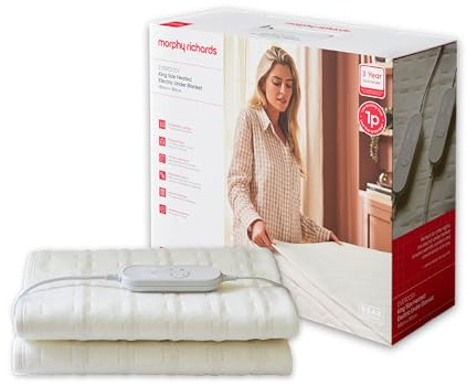 Morphy Richards EverCosy Electric Under Blanket, King, 160x150cm, For Back Pain and Cold Nights, 9 Heat Settings, 9hr Timer, BEAB Approved, 5p/hr Cost, 600122, Cream