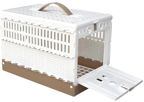 Gabbia per uccelli, in ABS, pieghevole, con doppia serratura, trasportino portatile per piccoli uccelli, uso interno ed esterno, viaggi, cortile, addestramento, domestica, voliera, spettacoli di