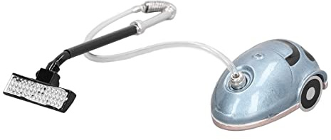 Fdit Mini Modèle D'aspirateur pour Maison de Poupée 1:12, Accessoire D'appareil Ménager pour Enfants, Fabrication Soignée, Matériau en Alliage de Cuivre (Blue)