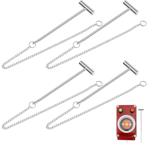 DOITOOL 4 Pack Portable Mini Safe Hammer for Buttons, Emergency Fire Call Point Hammer for Glass Breaker and Fire Extinguisher Accessories