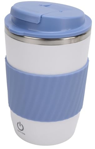 KIMISS Tasse à café Magnétique Auto-remuante - Tasse à café Auto-remuante Rechargeable 350 Ml - à Mélange Automatique Portable avec Couvercle pour Bureau, Voiture, thé, Lait - Bleu - à de Voyage