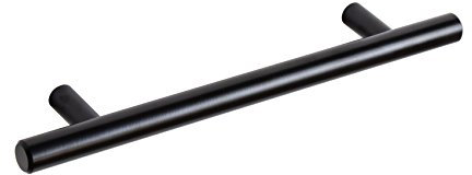 Gedotec Design Möbelgriff Vintage 128 mm Schubladen-Griff Antik schwarz matt Schrankgriff Küche - COBRA | Metall Relinggriff-Ø 12 mm | 1 Stück - Küchengriff Landhaus-Stil rund inkl. Schrauben
