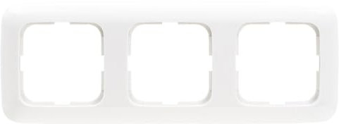 Busch-Jaeger 2513-214 3-fach Abdeckrahmen der Reflex SI Serie (Alpinweiß) • 3-fach Rahmen für Schalter, Taster und Steckdosen • Unterputz Abdeckrahmen • 2CKA001725A0944