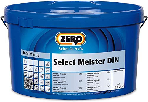 ZERO Select Meister DIN ALTWEIß 12,5 l, Innenfarbe, airlessgeeignet, stumpfmatt