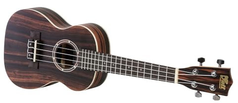 VOLT by Voggenreiter Ukulele Zebrano, Größe: Concerto, laminierte Decke Mahagoni, Griffbrett: Palisander, edle Lackierung, auffallenden Zebrano-Maserung, Länge: 600 mm, inkl. gefütterte Tasche