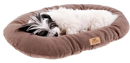 Ferplast Hundebett Katzenbett Huindekissen Relax Microfleece 45/2 Wattiertes Weiches Microfleece Waschbar Taupe