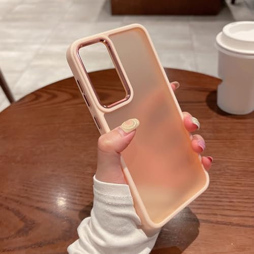 Per Samsung S23 Custodia ultra trasparente opaca per Samsung Galaxy S 23 Ultra S23 5G S23 Plus S23Plus Custodia morbida trasparente per fotocamera in metallo, Rosa, Per Samsung S23Ultra