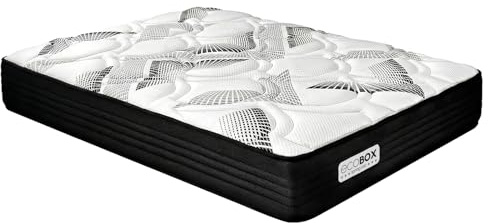 DUÉRMETE ONLINE - Materasso viscoelastico ibrido Eco Box con nucleo a molle insacchettate, comfort ottimale, fermezza intermedia, antiacaro antibatterico e ipoallergenico 140 x 190
