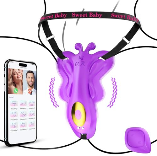 Sex Spielzeug für die Frau Paare Extrem Sex Mini Vibrator, Auflegevibrator für Frauen mit 9 Vibrationsmodi Butterfly Vibration für Frauen Vibratorensets für Frauen Klitoris Stimulator für sie