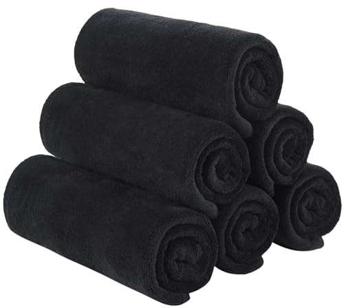 SINLAND Microfiber Camping Towels Super Absorbent Compact Travel Towel Ultra Soft Quick Dry Gym Towels for Sports Beach Swimming Backpacking Hiking and Yoga 6 Pack 16 Inch X 32 Inch