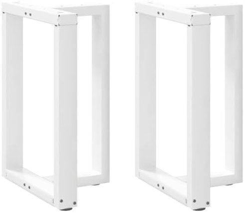 GCHDHAPB Wohnaccessoire, Tischbeine, T-förmige Esstischbeine 2 Stück weiß 50x35x(72-73) cm Stahl