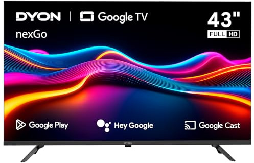 DYON nexGo 43F Smart TV – 43 Zoll (108 cm) Full HD Google TV mit Sprachsteuerung, Google Assistant, Play Store, Chromecast, Triple Tuner, Netflix, Prime Video & YouTube [Modell 2025]