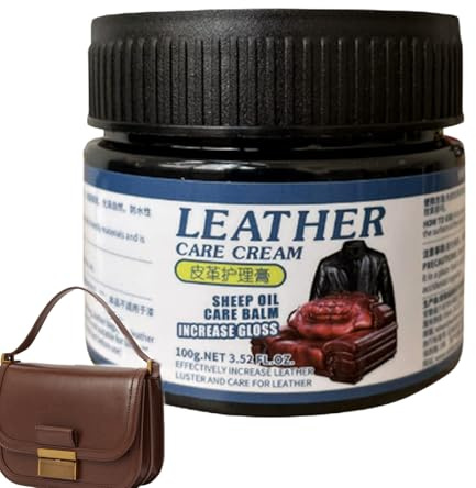 Generisch Crema per la cura della pelle | Nutriente e rigenerazione della profondità per divani Ppelle | Crema specifica - Prodotti in pelle | Seggiolini auto, borse, scarpe, Nero, descrizione