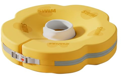 Xoeryoy Flotador de Cuello para bebé de 0 a 6 Meses: Flotador de natación Ajustable y Seguro con diseño de Cuello Suave, a Prueba de Fugas para diversión acuática Segura (Amarillo)