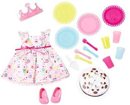 BABY born 825242 Deluxe Party Set Geburtstag Puppenzubehör 43 cm 17-teilig, bunt