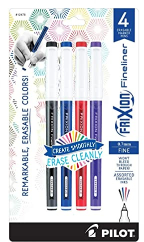 FRIXION FINELINER ASSTD 4/PK