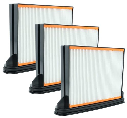 vhbw 3x Flachfaltenfilter F8 kompatibel mit Eibenstock DSS 1225 A, DSS 1250, DSS 25, DSS 1225 Industriestaubsauger Staubsauger