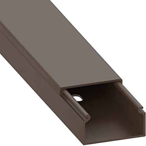 Habengut Kabelkanal (med monteringshål i marken) 15 x 30 mm av PVC, färg: brun, längd 1 m