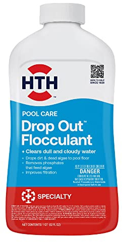 HTH 67080 Swimming Pool Care Drop Out Flocculant - Clears Cloudy Water Fast