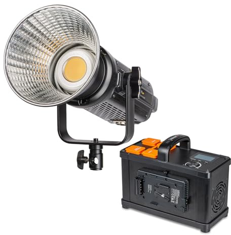 Walimex pro Niova 200 Plus Dagsljusdimbar LED-videolampa med Bowens-reflektor & mjuk diffusor I Studiolampa med COB LED-teknik I 5600 K, CRI=93 I Ljusstyrka justerbar från 10-100