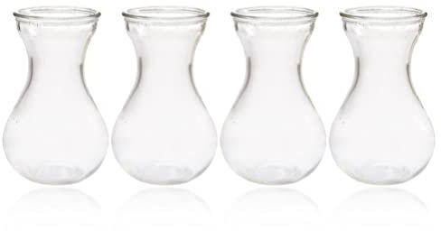 Happyyami 4 Stück Hyazinthenvase Klare Glühbirnenvase Pflanzen-Arrangement-vase Vasendekoration Für Zu Hause Kleine Vasen Für Mittelstücke Hydroponische Blumenvase Glas Hochzeit Büro Flasche
