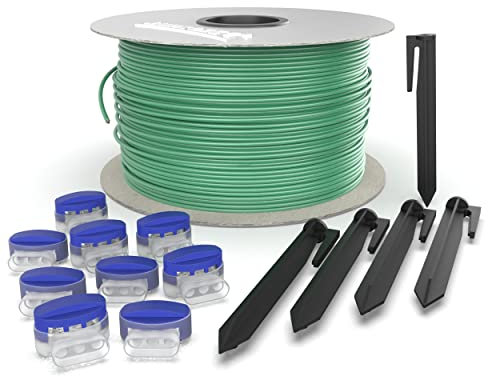 AUPROTEC Universal Begrenzungsdraht Set für Mähroboter mit 25m Begrenzungskabel + 50 Erdnägel + 10 Kabelverbinder Installationsset
