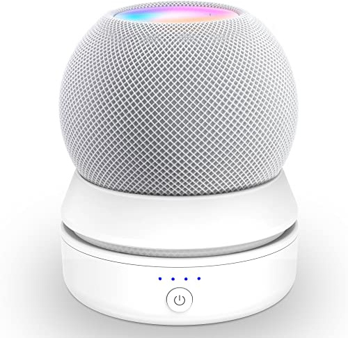 PlusAcc Batteria compatibile con HomePod Mini – Supporto per batteria Home Pod Mini accessori batteria con gestione dei cavi integrata (senza dispositivi), bianco