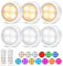 Hossom Lampe de Placard, Spot LED Murale Sans Fil, Lot de 6 Veilleuse RGB Lumiere LED à Pile Avec 2 Télécommandes, Dimmable Eclairage, pour Escalier, Vitrines, Cuisine, Couloir, Miroir, Armoire