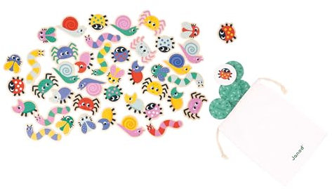 Janod - Gamme Pédagogie - Cherche et Trouve Le Jardin - Jouet Educatif Enfant - Développe Le Sens de l'Observation - Jeu en Bois FSC - Dès 24 Mois,J05091